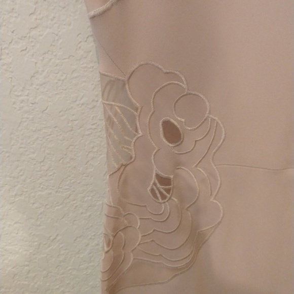 NWT! $3000 Stella McCartney Blush Dress w/Floral Appliqué & Sheer Inserts Sz36IT - Picture 2 of 7